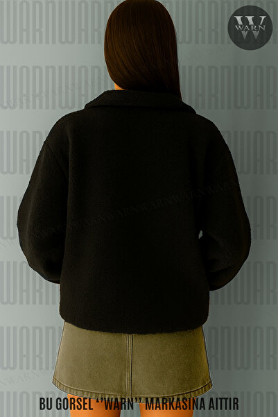 warn Плюшева ковдра з коротким коміром-поло, унісекс, товста, зимова, кольорова