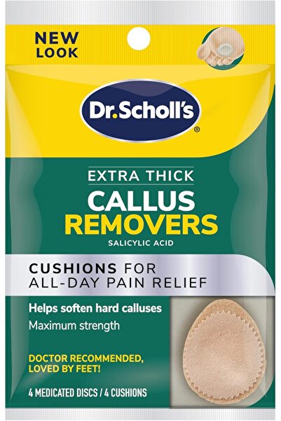Dr. Scholl's مزيل مسامير القدم السميك للغاية، 4 قطع - يُنعم مسامير القدم ويخف...