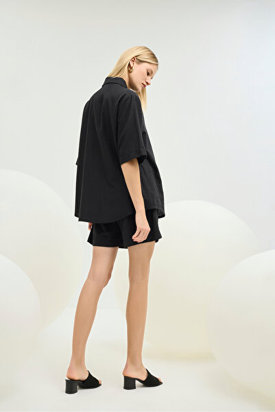 GİZZEY 21405 SET PANTALONI SCURTI CU BUTONI PENTRU FEMEI