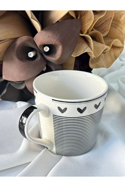 MD MİMOZA DEKOR Porcelain Tea Coffee Cup 400ml -Md13