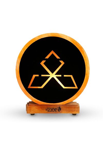 Geohoney Himalayan Salt Lamp - Triquetra Sign GH-CSL-045
