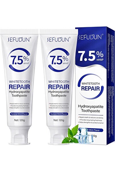 NIFEISHI معجون أسنان نانو هيدروكسيباتيت 7.5% (عبوة من قطعتين) - حماية وتقوية ...