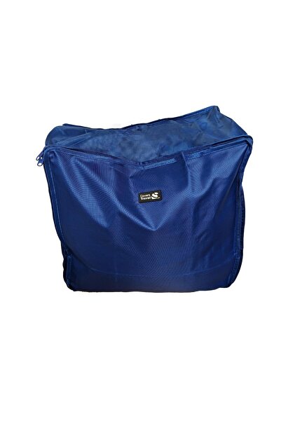 zola Clothes bag, square with zipper, blue, 36x36x10 cm