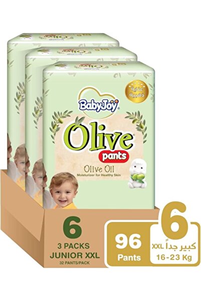 BabyJoy بنطلون زيتوني، مقاس 6، جونيور XXL، 16-23 كجم، صندوق ضخم، 96 حفاضة