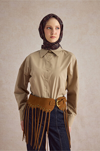 Qef Cotton Scarf Medallion Burgundy