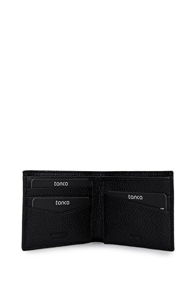 Tamer Tanca Men's Genuine Leather Black Wallet Wallet