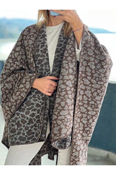 Whoknows Double-Sided Knitwear Poncho Shawl Women's Clothing Accessory