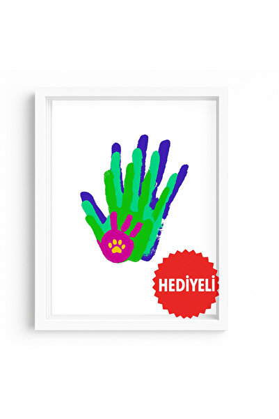 kalıcı anlar HEDİYELİ AHŞAP AİLE EL İZİ ÇERÇEVE SETİ