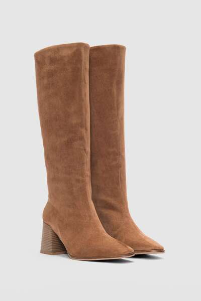 selin shoes Liore Küt Burun Жіночі чоботи - TABA SÜET