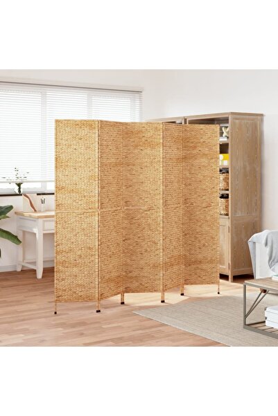 vidaxl Room Divider 5-Panel 205x180 cm Water Hyacinth