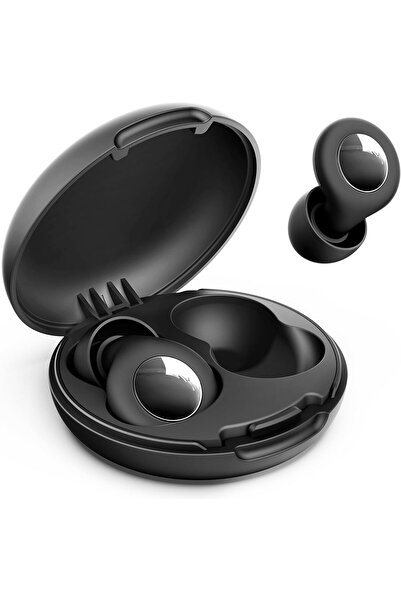 TERRIFI Ear Plugs for Sleep, Reusable Hearing Protection NRR 33 dB with 8 Tips & Case (Black)