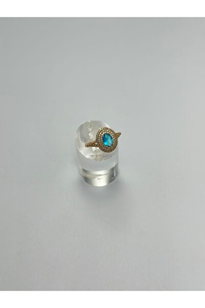 MyladyAccessoriess Blue Stone Detail Ring (Brass Plated)
