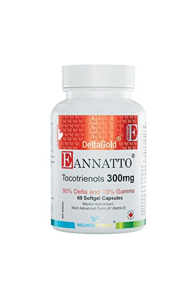 WELLNESS EXTRACT Eannatto Tocotrienols Vitamin E Supplements Tocopherol Free (300MG, 60 Softgels)