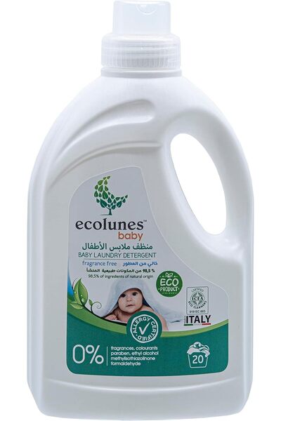 Ecolunes سائل غسيل ملابس الأطفال - بدون رائحة - 1 لتر