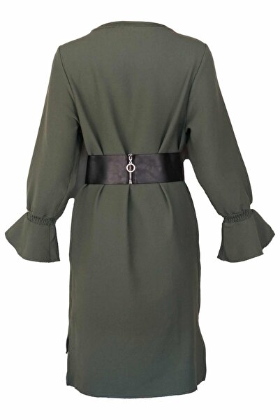ONLY Maureen Loose Green Dress (without belt) - S, green, 66% polyester, 30% viscose, 4% elastane