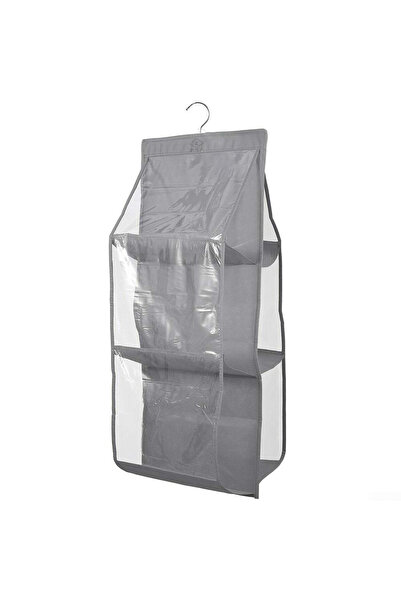 zola Multifunctional organizer 3 in 1, hanging, 6 compartments, for bags, clothes, toys, 36x18 cm, grey