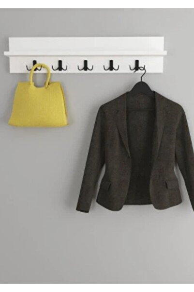 SHOOVVEL Pablo Portmanto Duvar Askılığı Beyaz Elbise Askılığı Ahşap askılık,dresuar,portmanto,