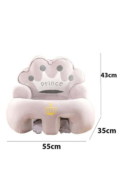 Generic Crown-Shaped Plush Baby Sitting Sofa: Non-Slip, Aids Sitting, Ideal Kids' Gift