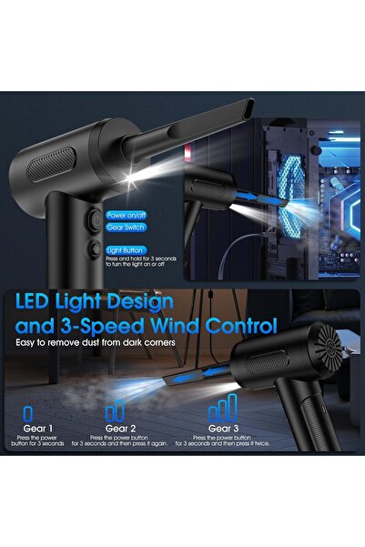 Generic Compressed Air Duster, Handheld Car Vacuum/Air Blower & Pump, Electric Keyboard/Computer Duster