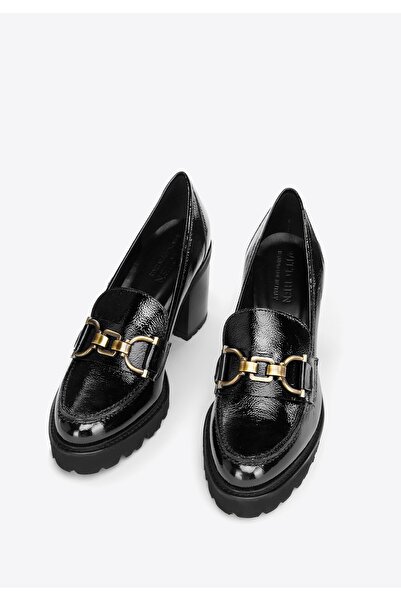 Wittchen Women's Patent Leather Pumps with Buckle Black Black Patent Leather