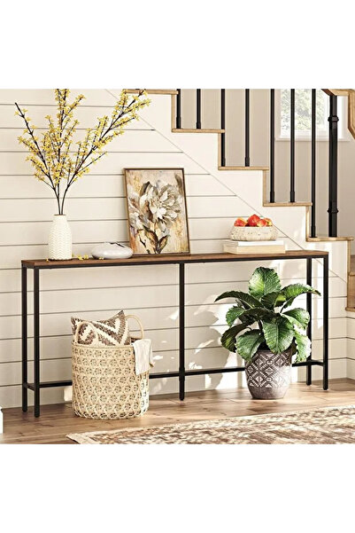 HayaBazaar Side Table,Narrow Long Sofa Table ,for Entryway, Hallway, Living Room, Bedroom,140cm