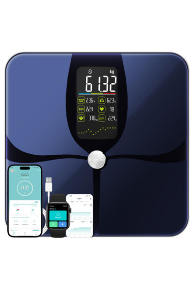 OEM Lepulse F4 Pro Body Fat Scale, Rechargeable, Large Display, Personal Scale, 22 Body Measurements