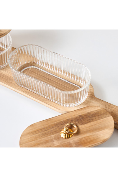 Lifestyle Glass 2-Piece Bowl Set with Tray