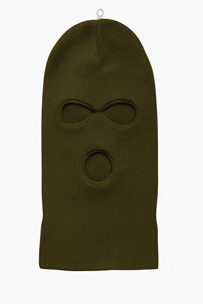 Belifanti Collection Knitted Knitwear Unisex Khaki Balaclava