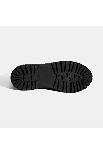 Desa Men's Black Leather Boots with Rubber Detail