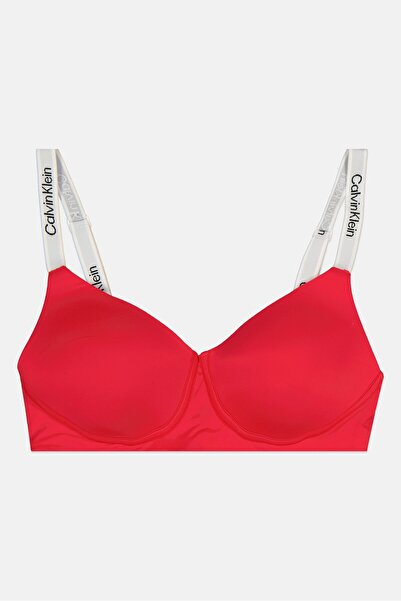 Calvin Klein Women Brand Logo Padded Bralette, Red