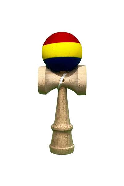 Kendama X Jucarie Interactiva Kendama Profesionala,din Lemn, 18 cm, Multicolor