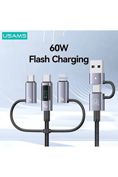 Usams 1.2m long 60W multi-port wired fast charging cable