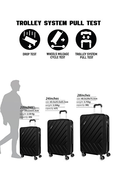 PARAJOHN 20-Inch Cabin ABS Hardshell Lightweight Spinner Luggage | 4-Wheel Carry-On Trolley 2.5kg