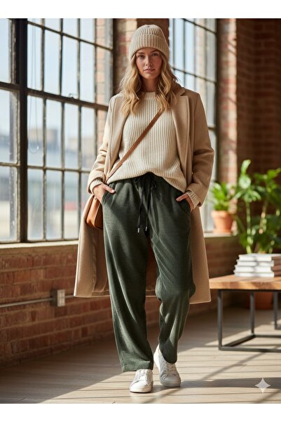 Store Kadın İtalyan Fitilli Sweat Kadife Pantolon