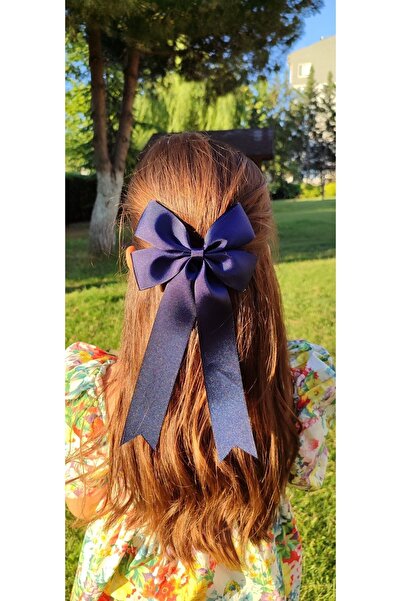 Kirpi toka Lacivert Fiyonk Toka, Uzun Kuyruklu Grogren Klipsli Kız Çocuk Saç ...