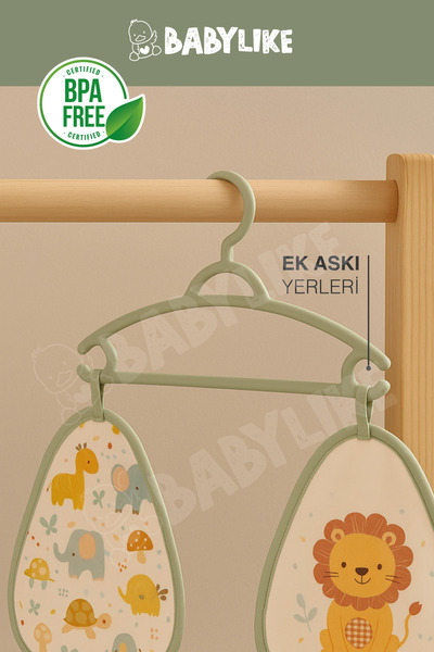 Babylike Çocuk&Bebek Elbise Askısı(18’li)
