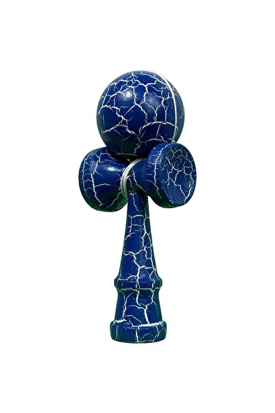 Kendama X Jucarie Kendama Profesionala, Kendama Cracked, din Lemn 18 cm, Alba...