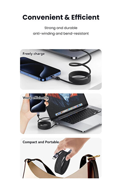 Usams 60W Magnetic Type-C to Type-C Data Cable