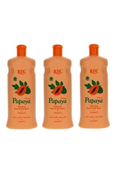 RDL لوشن تفتيح اليدين والجسم بخلاصة البابايا، 3 قطع، 600 مل