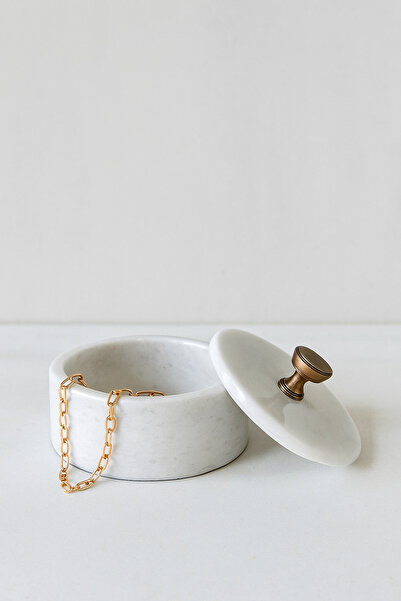 DMR HOME Marble Jewelry Box – Stylish and Elegant Decorative Accessory Box wi...