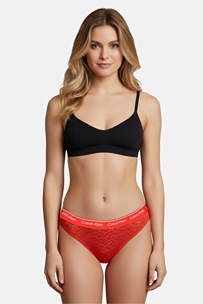 Calvin Klein Women Brand Logo Panties, Red