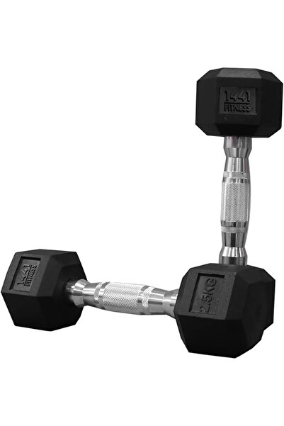 Prosportsae Hex Rubber Dumbbell - Sold as a Pair (Pack of 2)