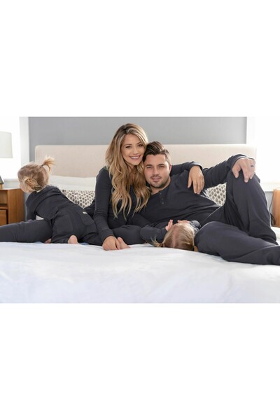 Lovedbaby Womens onesie, 100% cotton, Thermal Coal, XS-L