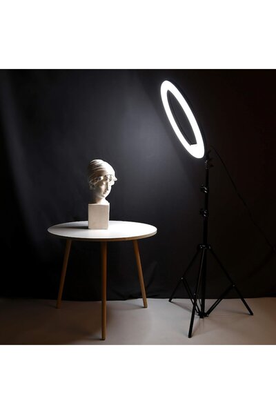 iTin Ring Light 30cm/12inch LED, 3 light modes, phone holder, remote control, 210cm tripod