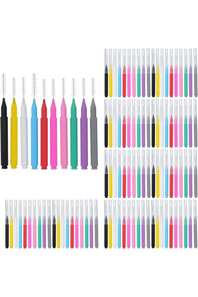 EACAM مجموعة واحدة من 100 قطعة من فرش الأسنان وخيط تنظيف الأسنان وفرشاة تقويم...