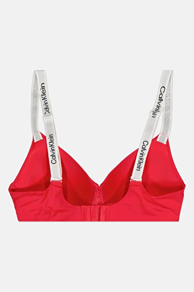 Calvin Klein Women Brand Logo Padded Bralette, Red