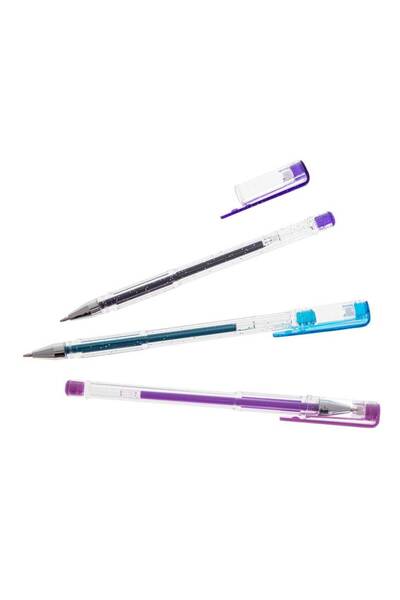 Avex Set of 25, Multicolored Gel Pens with Glitter