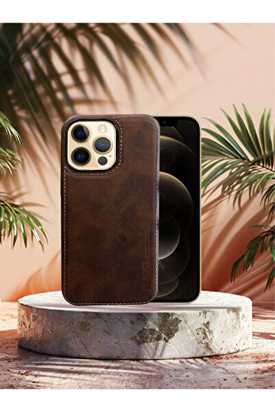 DEERDERİ حافظة حماية من الجلد الطبيعي لهاتف آيفون 13 برو ماكس من جونو