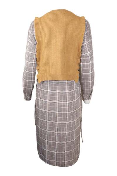 ONLY Limited Lily Check Dress, Brown