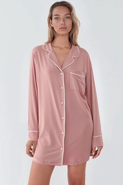 Hiccup Extra Soft Shirt Collar Mini Comfortable Nightgown